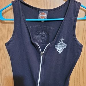 Harley Davidson Zip Up Tank-Sz Med
